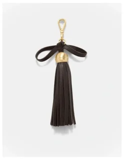 Mimco Luxe Tassel Bag Charm in Bitter Chocolate