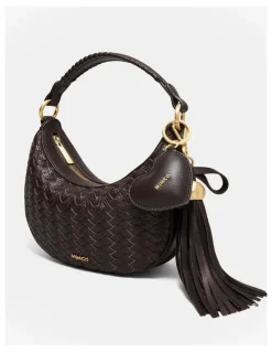 Mimco Luxe Tassel Bag Charm in Bitter Chocolate