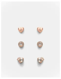 Mimco Mim Classics Earrings Pack in Rose Gold