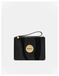 Mimco Mim Pouch in Black Brushed Lg