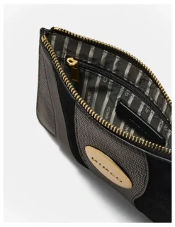Mimco Mim Pouch in Black Brushed Lg