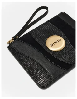 Mimco Mim Pouch in Black Brushed Lg