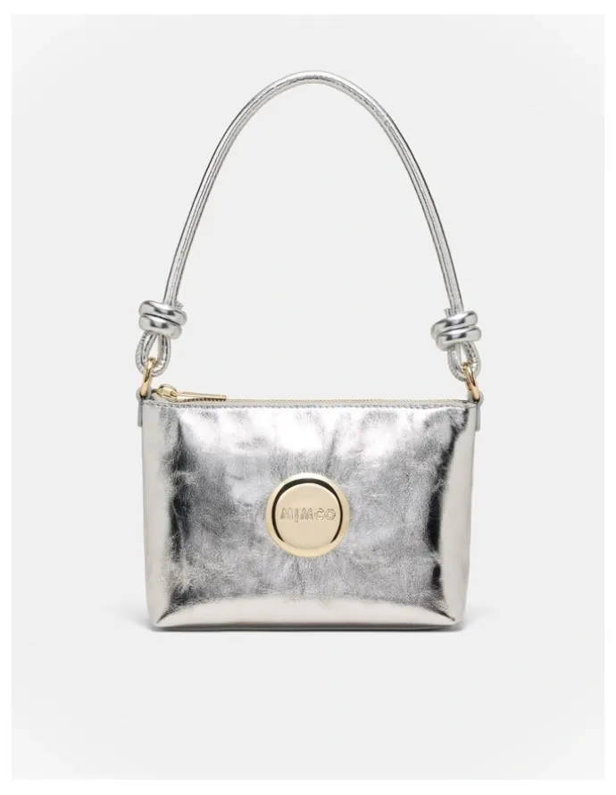 Mimco Mim Pouch Shoulder Bag in Silver