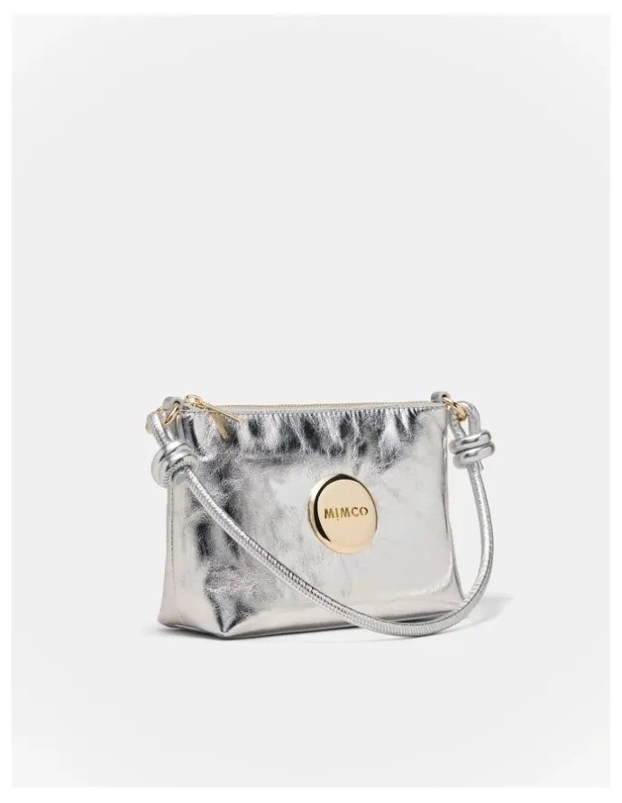 Mimco Mim Pouch Shoulder Bag in Silver