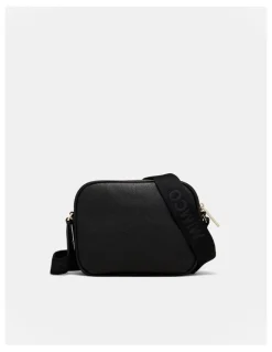 Mimco Northcote Camera Crossbody Bag in Black Light Gold
