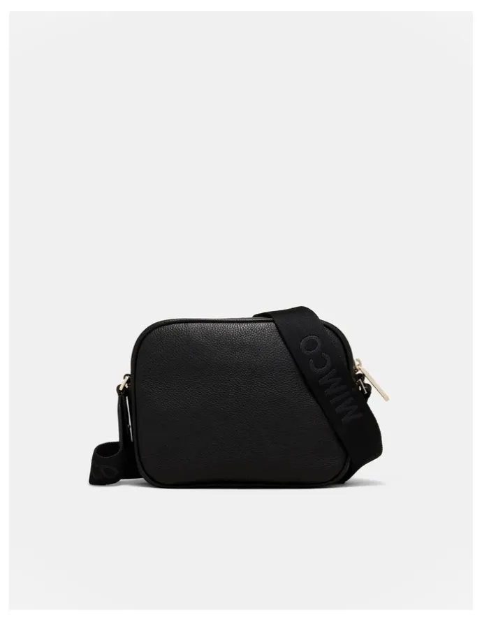 Mimco Northcote Camera Crossbody Bag in Black Light Gold