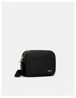 Mimco Northcote Camera Crossbody Bag in Black Light Gold