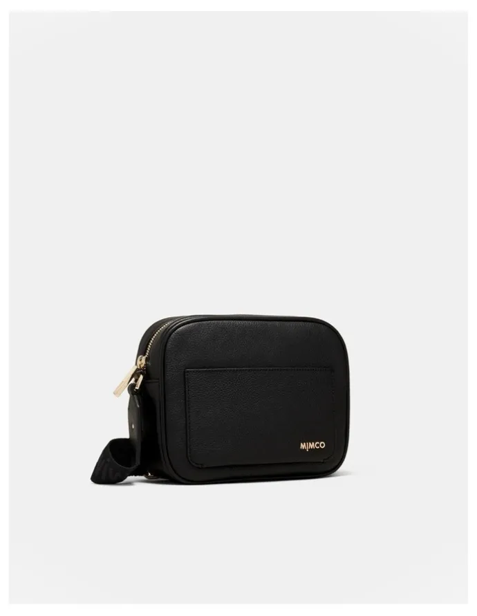 Mimco Northcote Camera Crossbody Bag in Black Light Gold