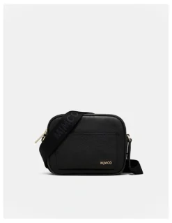 Mimco Northcote Camera Crossbody Bag in Black Light Gold