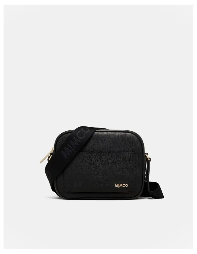 Mimco Northcote Camera Crossbody Bag in Black Light Gold