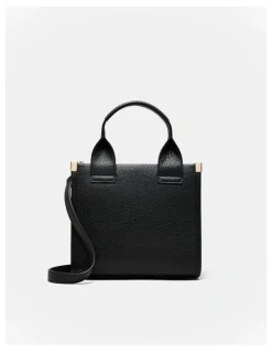 Mimco Patch Leather Mini Tote Bag in Black