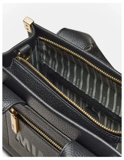 Mimco Patch Leather Mini Tote Bag in Black