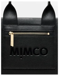 Mimco Patch Leather Mini Tote Bag in Black