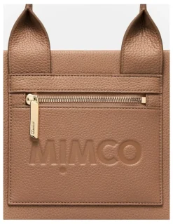 Mimco Patch Leather Mini Tote Bag in Fawn