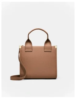 Mimco Patch Leather Mini Tote Bag in Fawn