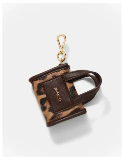 Mimco Patch Mini Bag Charm in Leopard