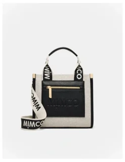 Mimco Patch Mini Tote Bag in Black Natural