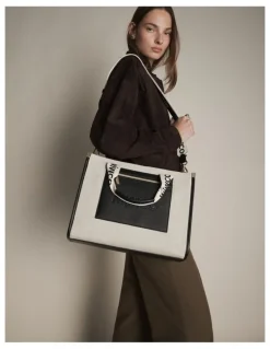 Mimco Patch Mini Tote Bag in Black Natural