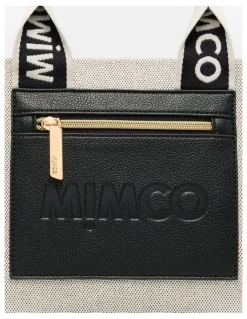 Mimco Patch Mini Tote Bag in Black Natural