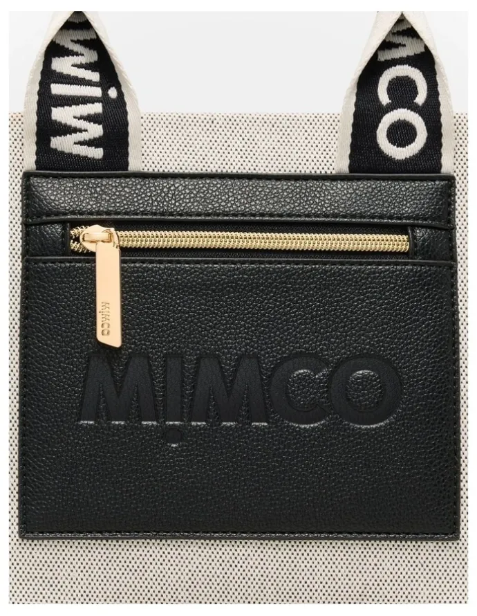 Mimco Patch Mini Tote Bag in Black Natural