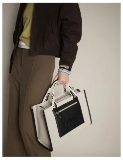 Mimco Patch Mini Tote Bag in Black Natural