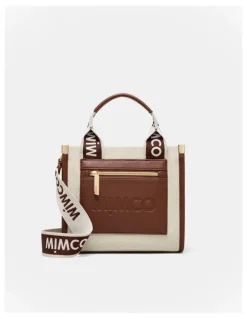 Mimco Patch Mini Tote Bag in Walnut