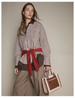 Mimco Patch Mini Tote Bag in Walnut