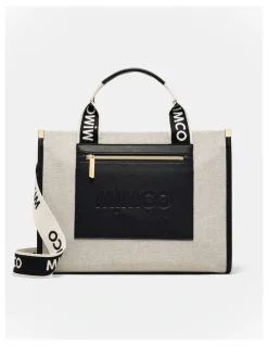 Mimco Patch Tote Bag in Black Natural
