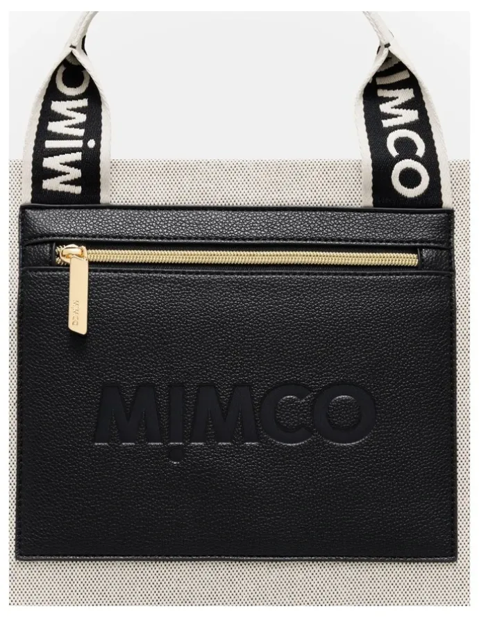 Mimco Patch Tote Bag in Black Natural