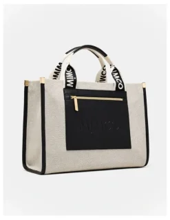 Mimco Patch Tote Bag in Black Natural