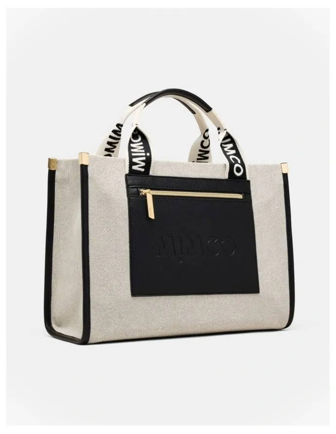 Mimco Patch Tote Bag in Black Natural