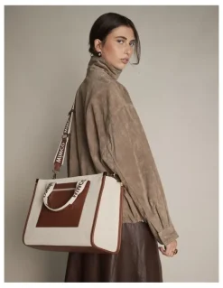 Mimco Patch Tote Bag in Walnut