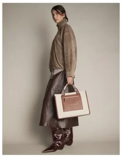 Mimco Patch Tote Bag in Walnut