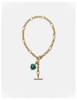 Mimco Polka Heart Necklace in Malachite