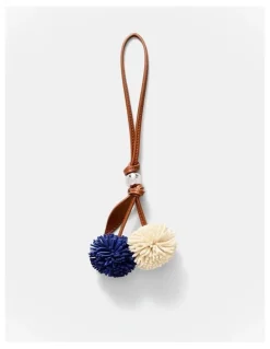 Mimco Pom Pom Charm in Cobalt