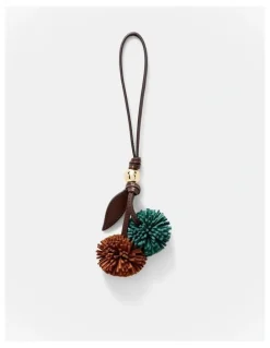 Mimco Pom Pom Charm in Walnut