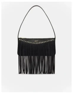Mimco Rebel Fringe Shoulder Bag in Black