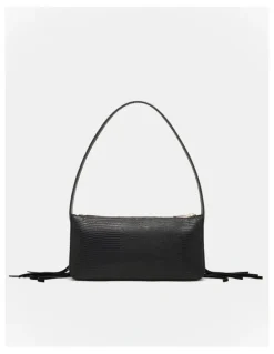 Mimco Rebel Fringe Shoulder Bag in Black