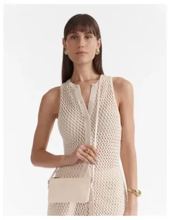 Mimco Rhiannon Pouch Crossbody in Linen