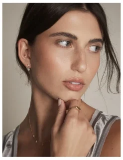 Mimco Shadow Drop Earrings in Gold