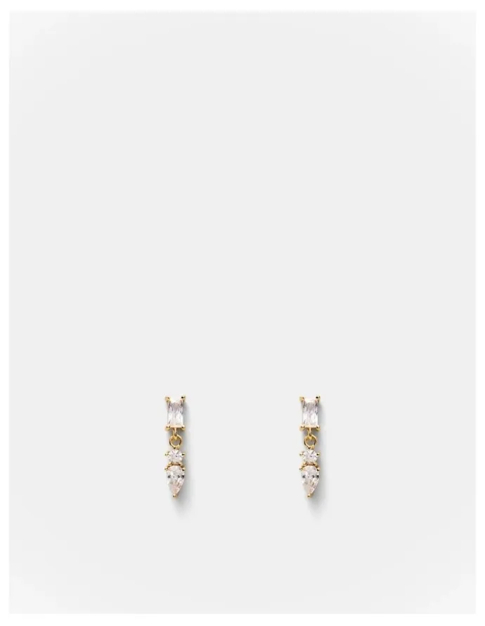 Mimco Shadow Drop Earrings in Gold
