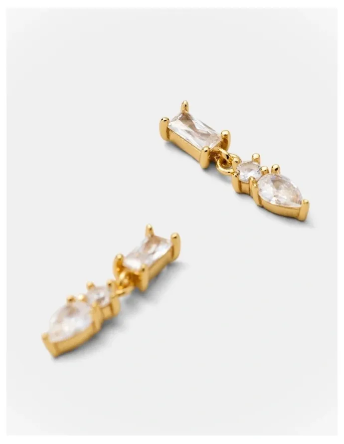 Mimco Shadow Drop Earrings in Gold