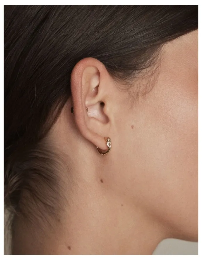 Mimco Shadow Huggie Earrings in Gold