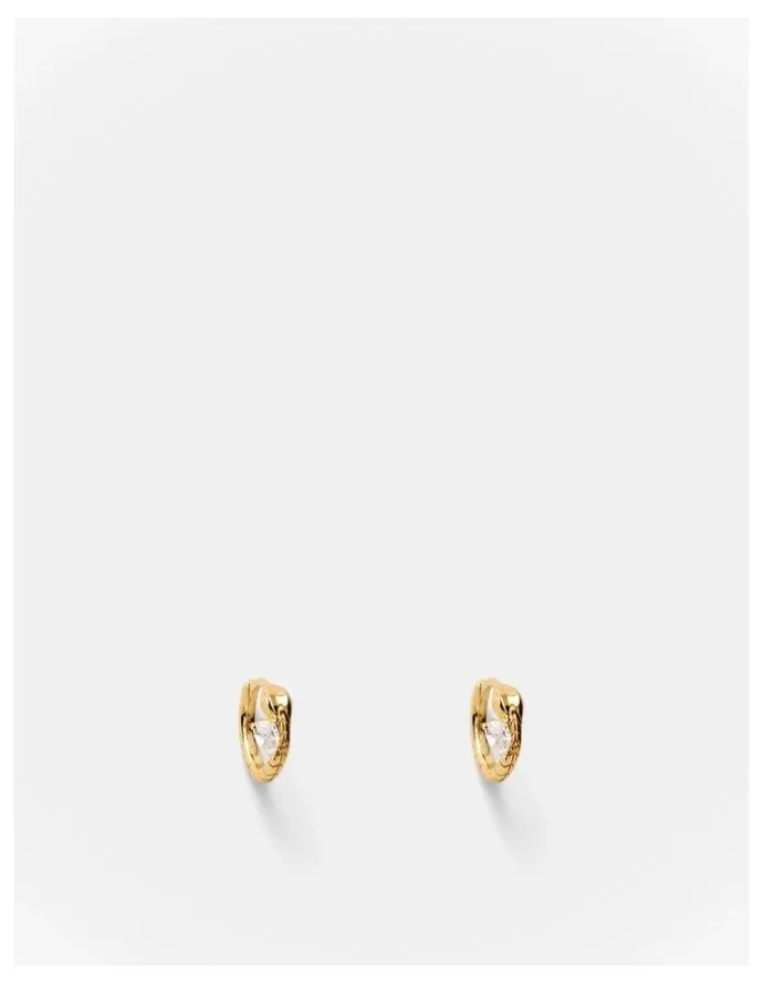 Mimco Shadow Huggie Earrings in Gold