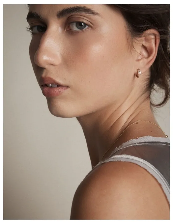 Mimco Shadow Huggie Earrings in Gold