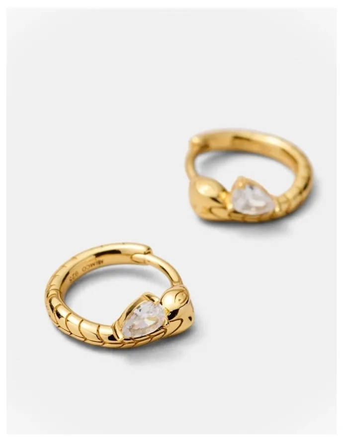 Mimco Shadow Huggie Earrings in Gold
