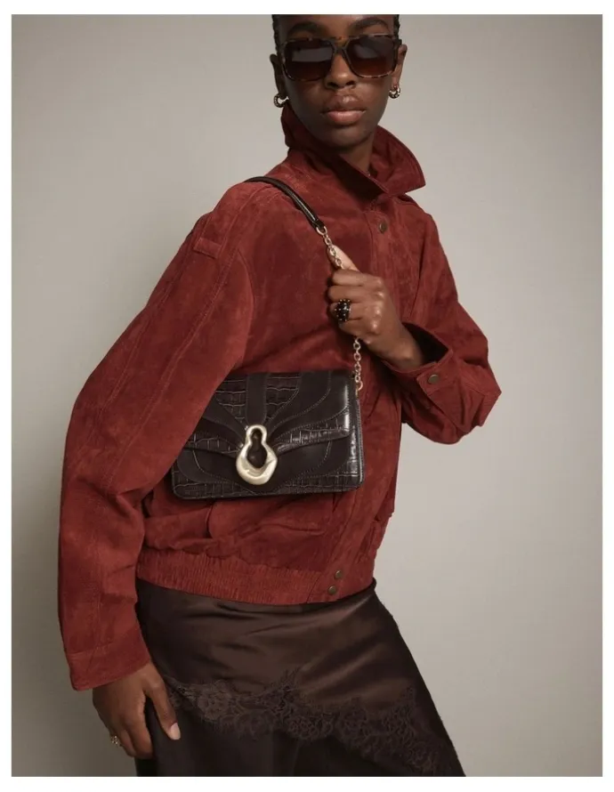 Mimco Shield Crossbody Bag in Bitter Chocolate