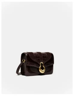 Mimco Shield Crossbody Bag in Bitter Chocolate