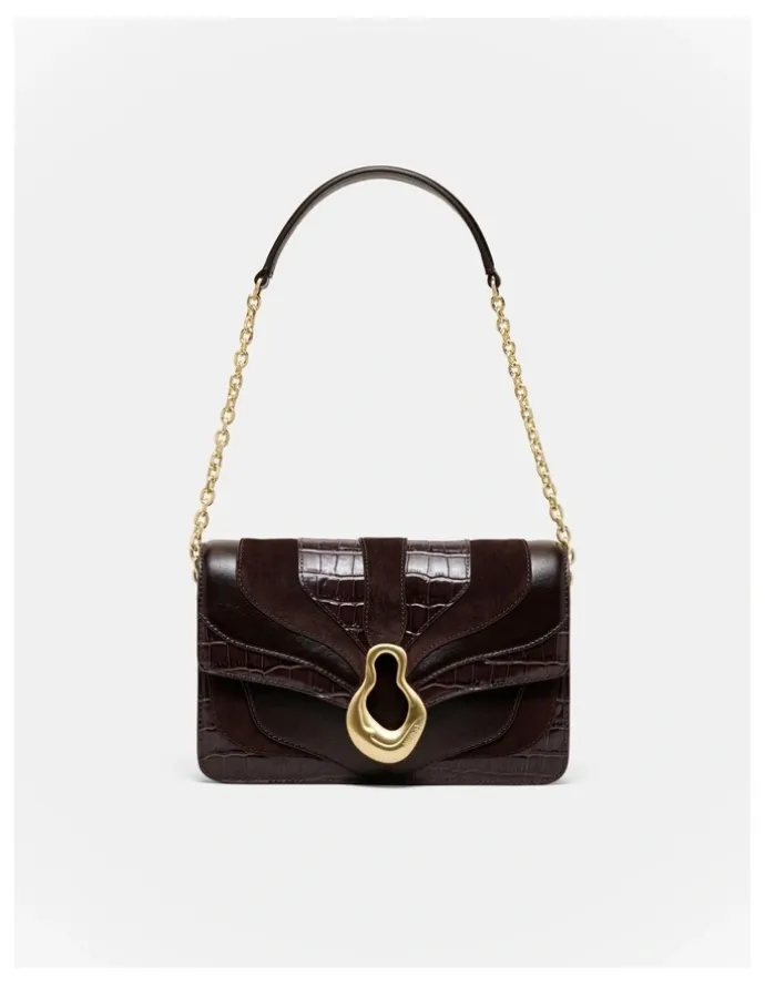 Mimco Shield Crossbody Bag in Bitter Chocolate