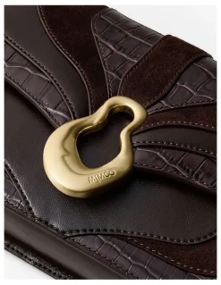 Mimco Shield Crossbody Bag in Bitter Chocolate